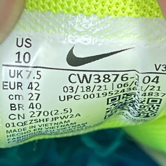 Nike Zoom Air Fire Summit White Volt Athletic Shoes CW3876-104 Women's Size 10 - Picture 8 of 10